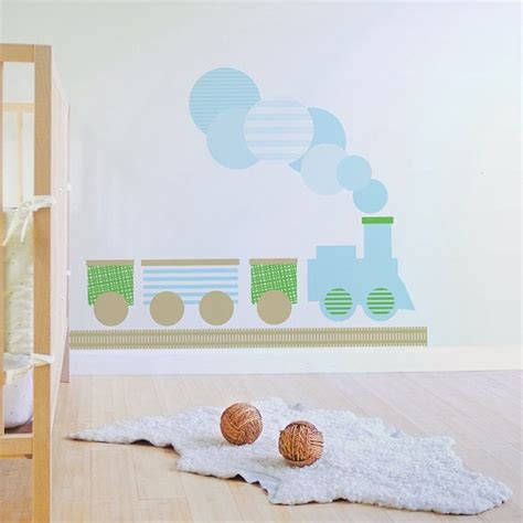 Train Fabric Decal Removable And Reusable Wall Decal For Nursery Or