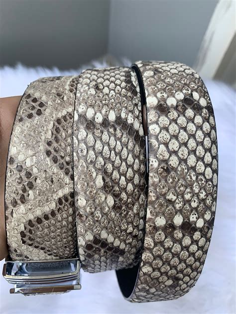 Genuine Python Leather Belt For Men Mens Handmade Leather Etsy