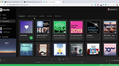 Spotify Web Player Overview Youtube