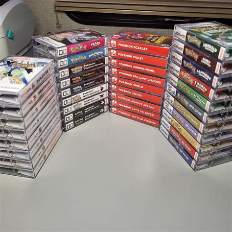 Complete Set Pokémon Game Cases W Color Matched Inserts Etsy