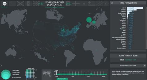 Partial Screen Capture Of The Interactive Map Foreign Born Population