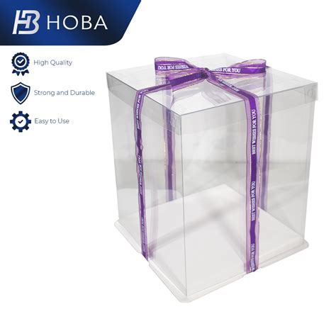 Hoba New Gradient Acetate Cake Box Transparent Birthday T Plastic