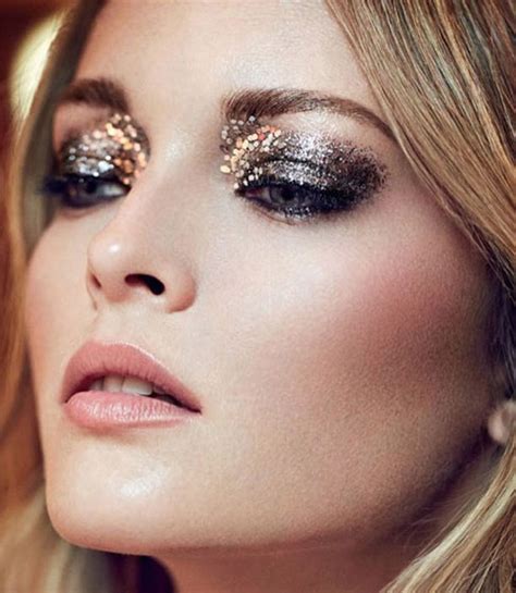 Gold Glitter Makeup Looks Tutorial Pics