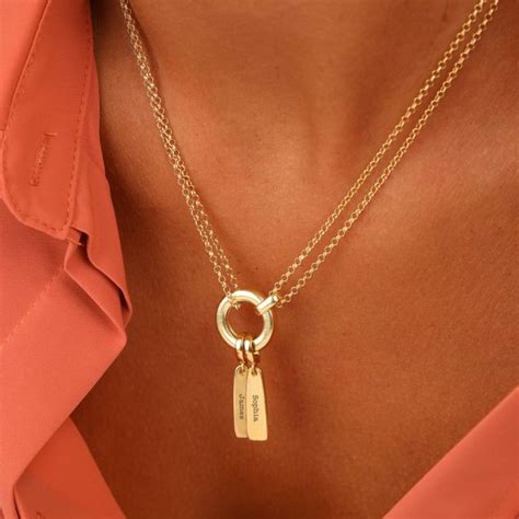 Gold Plated Necklace Anna Double Layer For Women Talisa