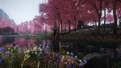 3d Cherry Blossom Trees At Skyrim Special Edition Nexus Mods And