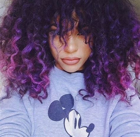 ･ﾟ Angrydinosaurx Curly Purple Hair Hair Styles Hair Color Crazy