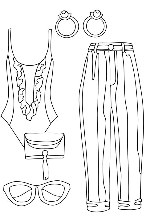 Coloring Pages Of Summer Clothes Ideas Diy Melody House