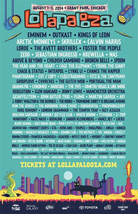 The charming and talented ziggy marley was, along. Lollapalooza Lineup 2014