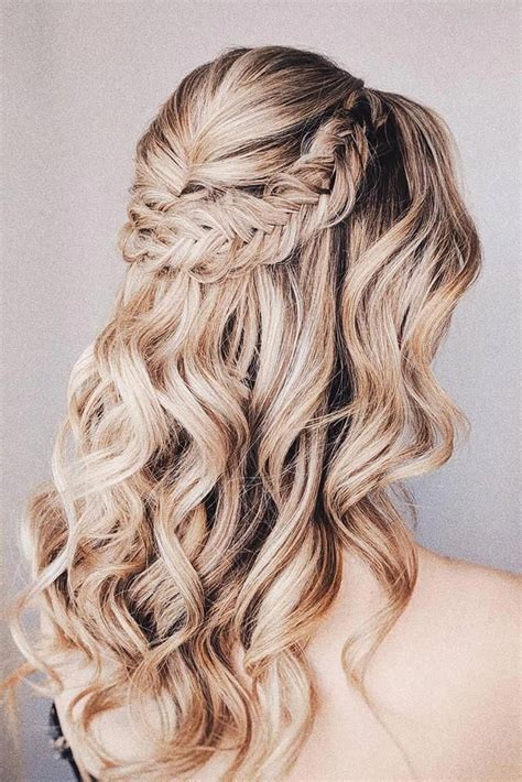 30 Timeless Bridal Hairstyles Timeless Bridal Hairstyles Curly Half Up Half Down On Blonde Hair