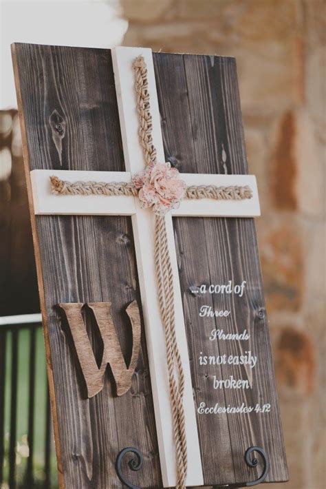 A pretty piece of Christian wedding decor for your outdoor ceremony! "A