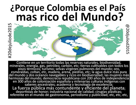 Fjbcong Colombia El Pais Mas Rico Del Mundo
