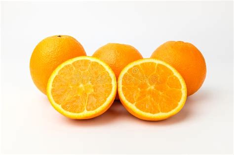 Fresh Oranges On White Background Stock Image Image Of Orange