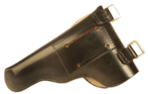 Walther Pp Or Ppk Black Leather Holster With Shoulder Straps Militaria