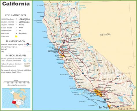 California Road Map Ca Road Map California Highway Map California