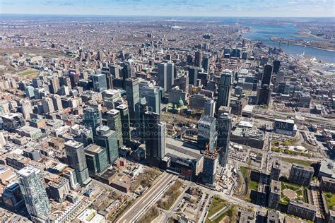 aerial photo downtown montreal