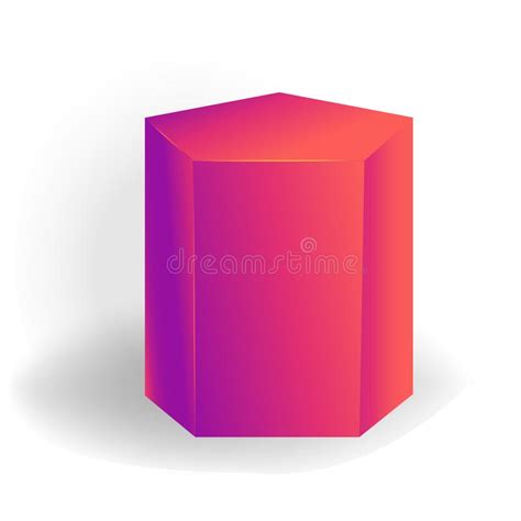 Pyramid 3d Geometric Shape With Holographic Gradient Isolated On