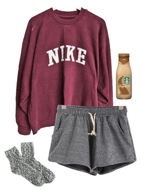 lazy day by halledaniella liked on polyvore featuring nike and j crew lazy day outfits