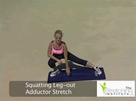Groin Stretch Squatting Leg Out Groin Stretch Video Groin Stretching Exercises On Vimeo
