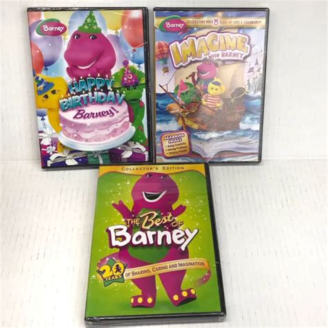 Barney Dvds Lot Of 3 Happy Birthday The Best Of Imagine With Barney