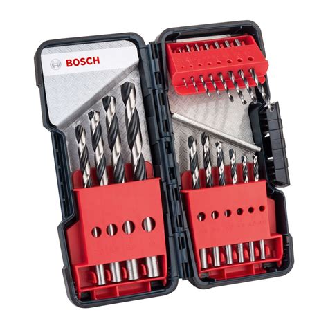 Bosch Pointteq Hss Twist Drill Bit Set In Tough Case X Pcs