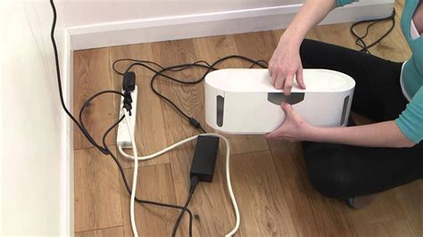 Cable Tidy Boxes With Rubber Feet For Storing Power Outlets Cables Organizing Hidden Cables