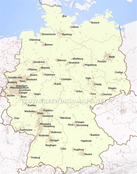 Political Map Of Germany With Cities United States Map