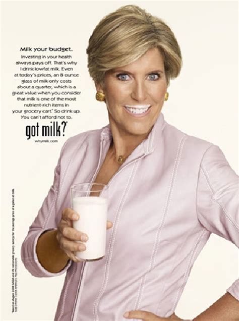 Suze Ormanshes So Crazy Got Milk Ads Suze Orman Got Milk Food Advertising Television