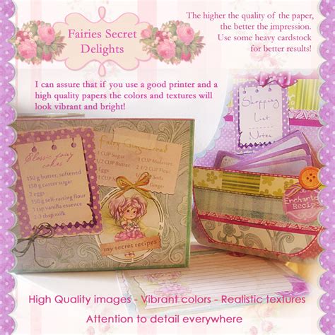 Fairies Secret Delights 250 Digital Stamp Scrapboking Crafts