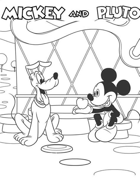 It is because, in this free and printable set, little ones get to color their favorite characters namely mickey mouse, minnie mouse, daisy, donald and goofy. Meet Mickey And Pluto In Mickey Mouse Clubhouse Coloring ...