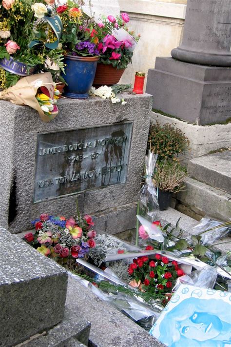 Jim Morrisons Grave Pere Lachaise Cemetery Paris Graveyards