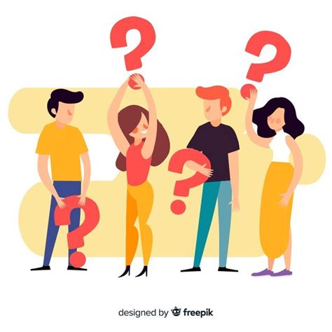 Premium Vector People Holding Question Marks Illustration Character