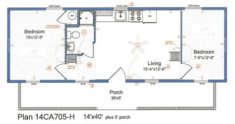 16x40 Cabin Floor Plans Shed Floor Plans Shed House Plans Cottage