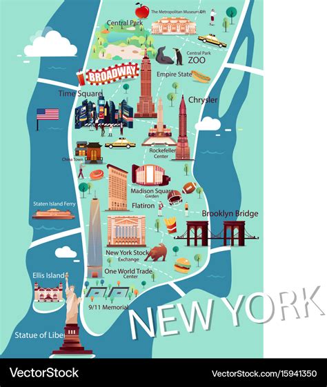 Manhattan On Map Of New York Filide Winnifred