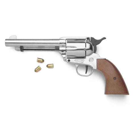 Blank Firing 9 Mm Old West Revolver Nickel 188752 Blank Firing