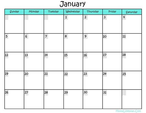 Monthly Calendar You Can Type In Blank Monthly Calendar Template