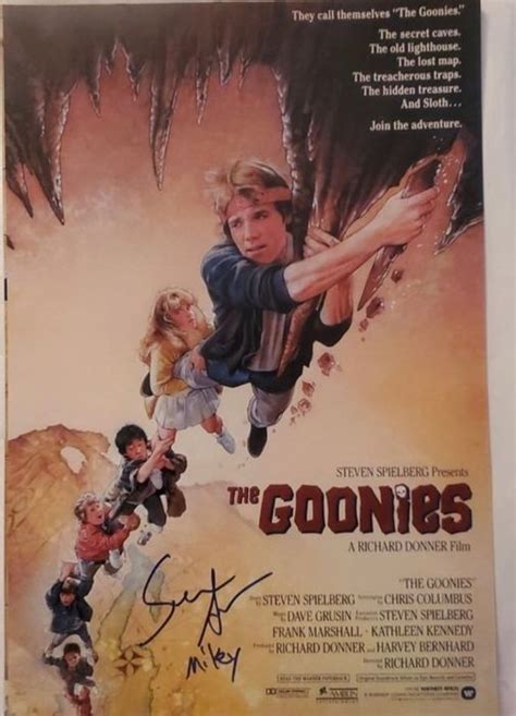 The Goonies Sean Astin As Mikey Autografo Poster Catawiki