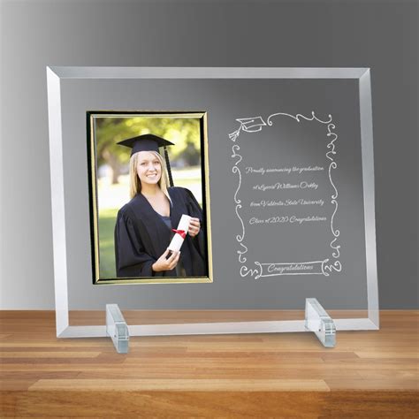 Congratulations Graduate Curved Glass 4x6 Photo Frame