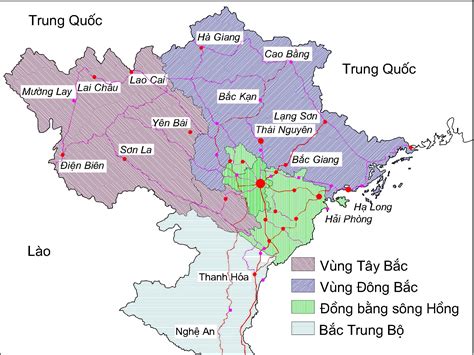 Bản đồ Các Tỉnh Vùng Đồng Bằng Sông Hồng Năm 2022
