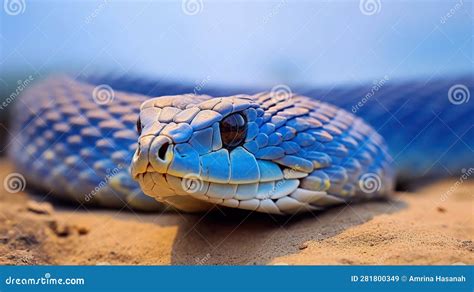 Blue Viper Venomous And Poisonous Snake Generative Ai Stock Image