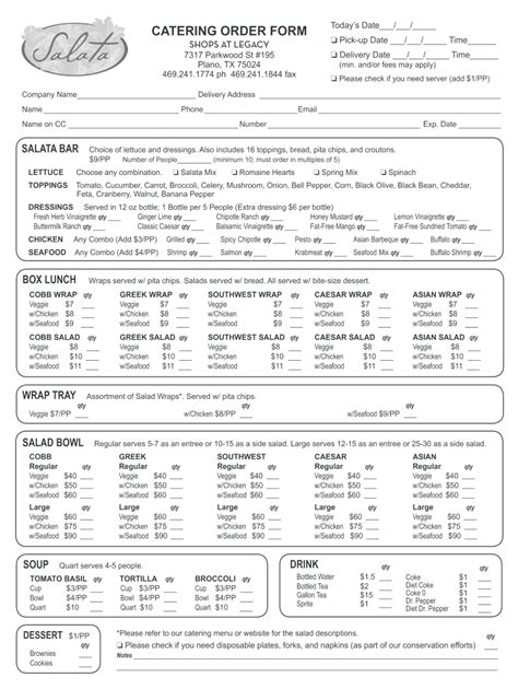 Fillable Catering Form Fill Online Printable Fillable Blank
