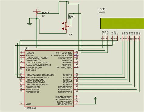 How To Interface Lcd With Pic18f4550 Microcontroller Ee Vibes