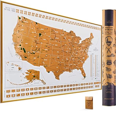 Buy Scratch Off Map Of The United States National Parks 24x17 Scratch
