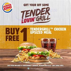 Burger King 1 For 1 Tendergrill Meal At Almost All