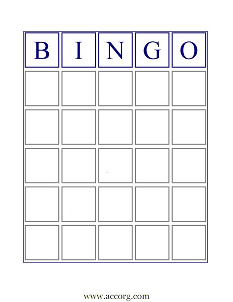Blank Printable Bingo Cards Printable World Holiday