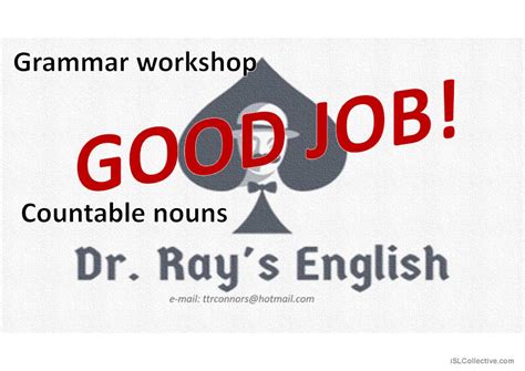 Countable Nouns Plural Grammar Guide English Esl Powerpoints