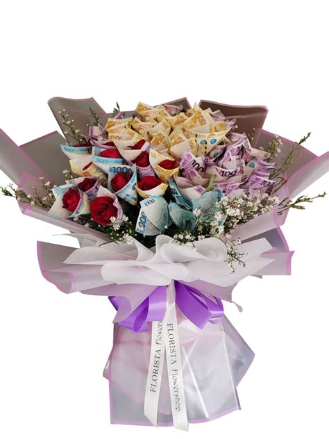 Oritouchpop flowers bouquet holiday pop up card, 3d paper bouquet greeting card for thank you, thinking of you, sympathy, merry christmas, thanksgiving, birthday, xmas gift, with a mailing envelope. Money Bouquet - Florista Flower Shop