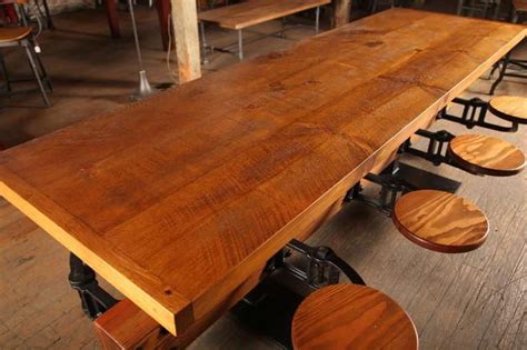 Get the kitchen island stool set here. Swing out Seat Dining Table with Cast Iron Attached ...
