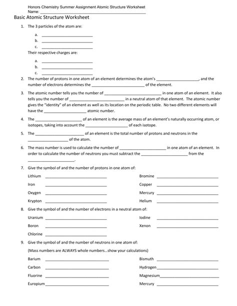 15) which component of atomic structure was inadequately explained by the rutherford model? Atomic Structure Worksheet 1 Answer Key | Free Printables ...
