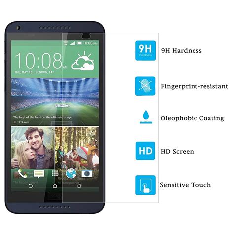 25d Round Edge Touch Sensitive Tempered Glass For Htc 816 Anti Blue