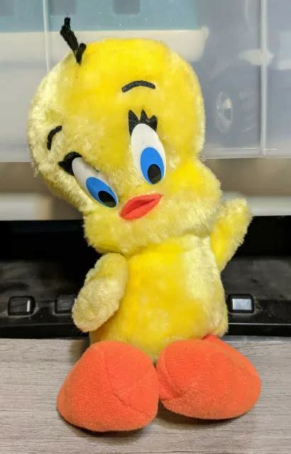 Vintage 9and Tweety Bird Plush Warner Bros 1971 Mighty Star Looney Tunes